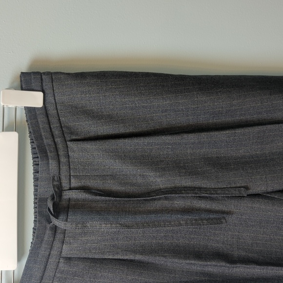 R Label Women's High Waist Straight Leg Dress Pants Gray Size L Pin Stri… - Picture 3 of 11